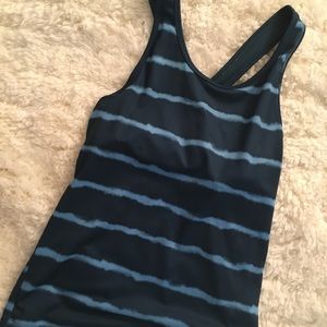 Blue Striped Champion Workout Top/Bra